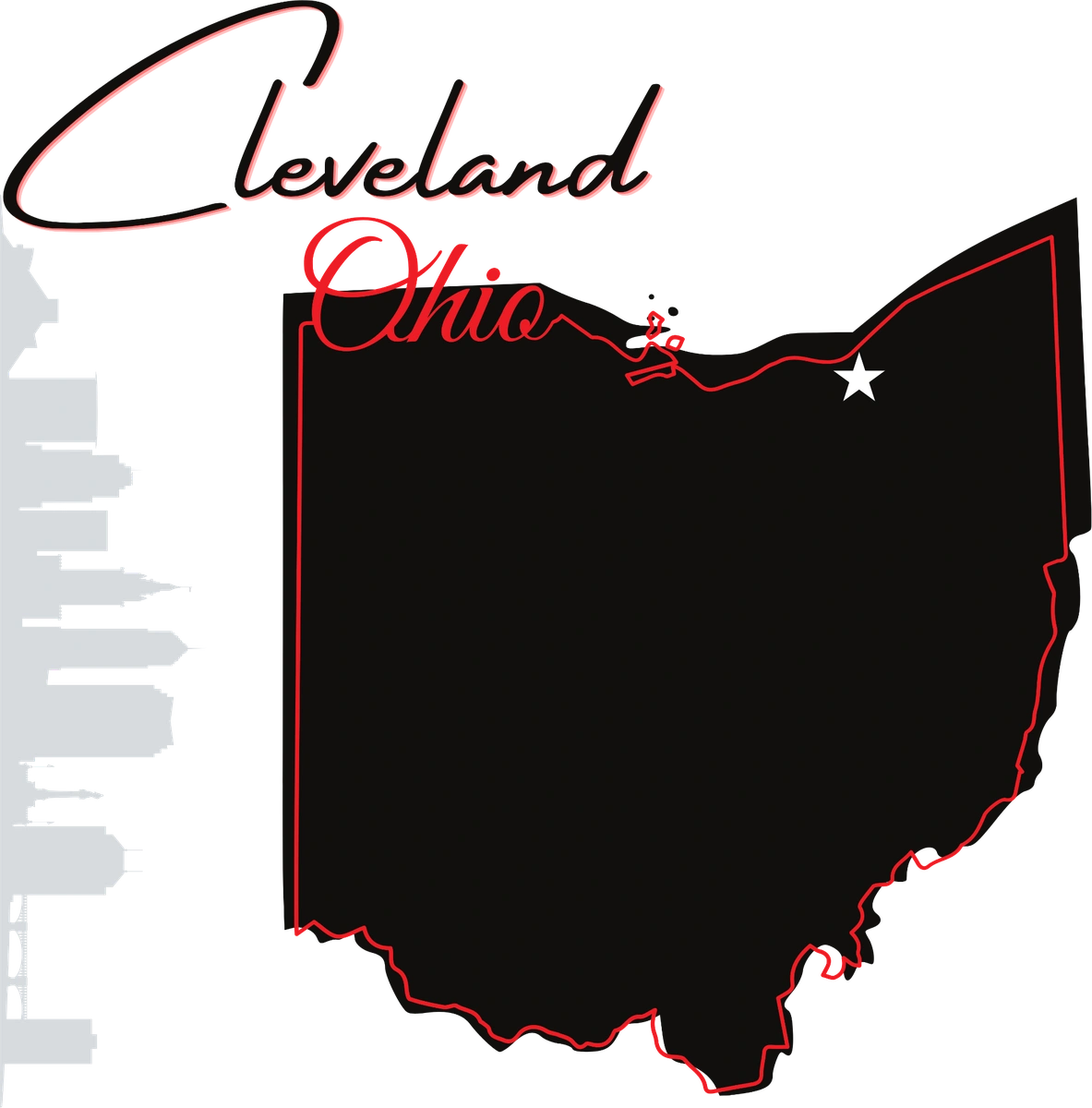 Cleveland Ohio made in the USA graphic